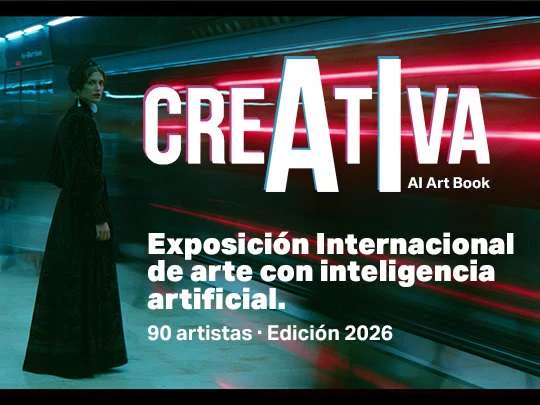 Cartel de la Exposición Internacional de arte con inteligencia artificial de creAtIva, Gijón 2026